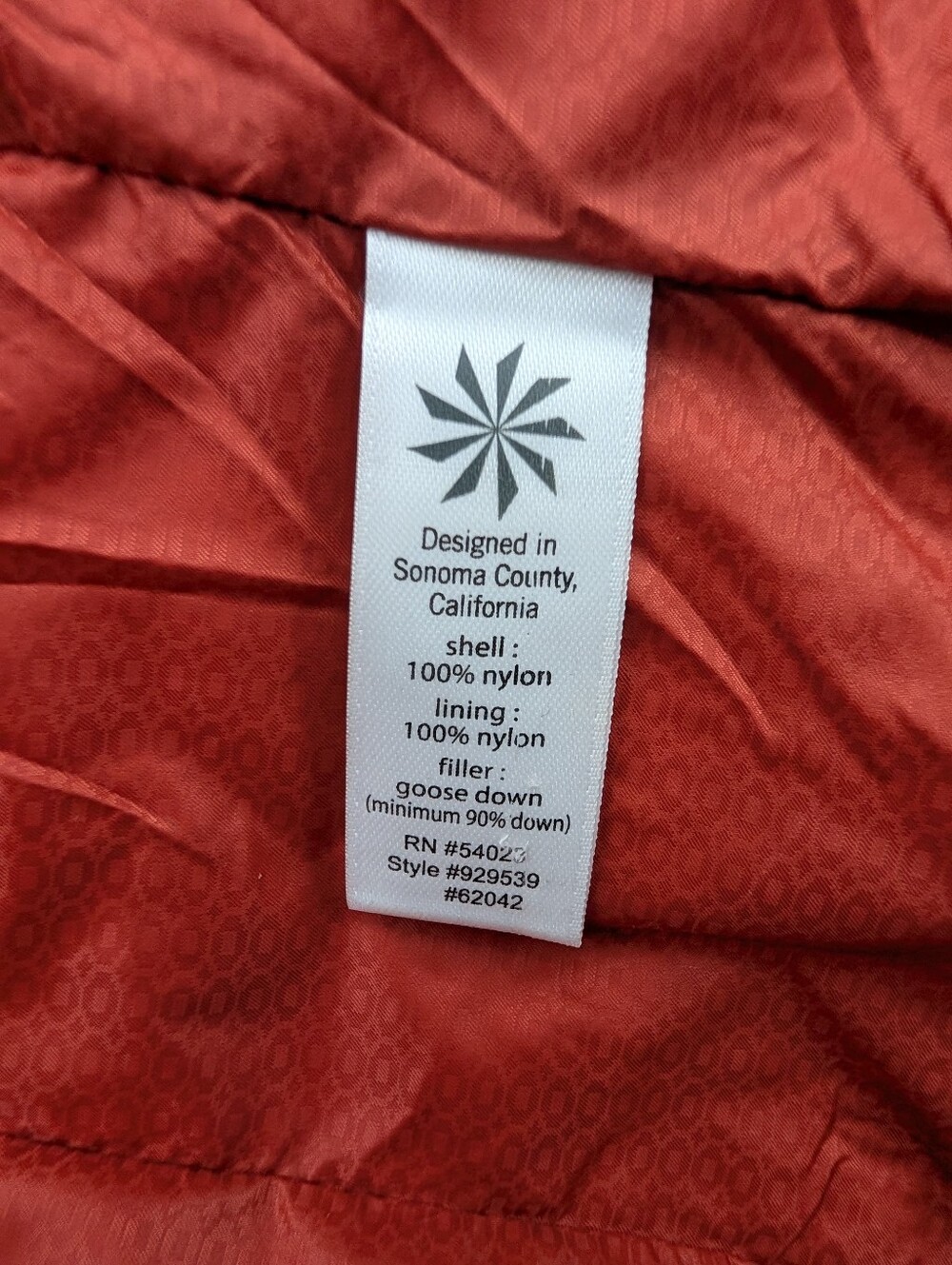 Athleta Downalicious Premium Goose Down Quilted Puffer Vest Orange Small S - Picture 4 of 9